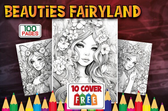 100 Beauties Fairyland Coloring Pages: A Unique Adult Coloring Experience