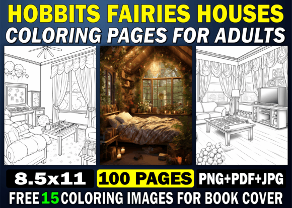 100 Bedroom Coloring Pages for Adults