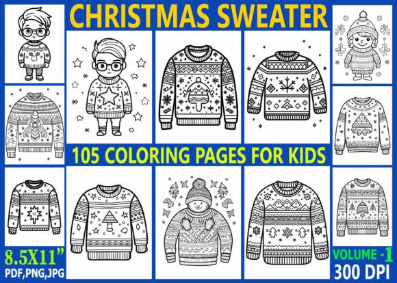 105 Christmas Sweater Coloring Pages