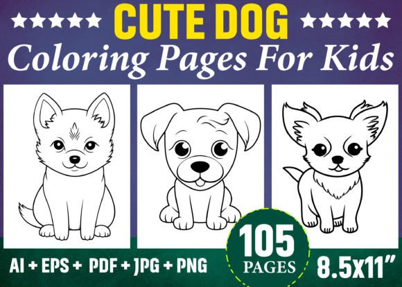 105 Cute Dog Coloring Pages for Kids