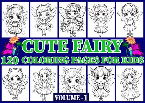 120 Cute Fairy Coloring Pages for Kids