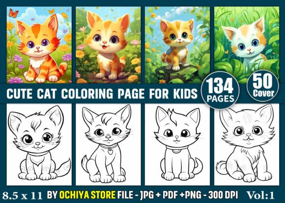134 Cute Cat Coloring Pages for Kids: A Creative Resource for Parents and Educators