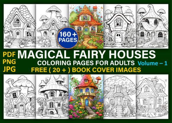 160 Magical Fairy Houses Coloring Pages