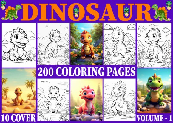 200 Dinosaur Coloring Pages for Kids