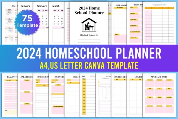2024 Homeschool Planner Canva KDP