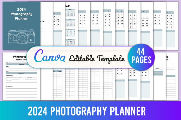 2024 Photography Planner Canva