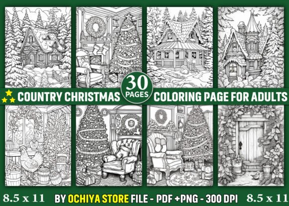 30 Country Christmas Coloring Pages: A Creative Resource for All