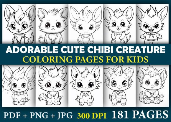 Adorable Cute Creature Coloring Pages: A Creative and Profitable Resource for Kids and Businesses