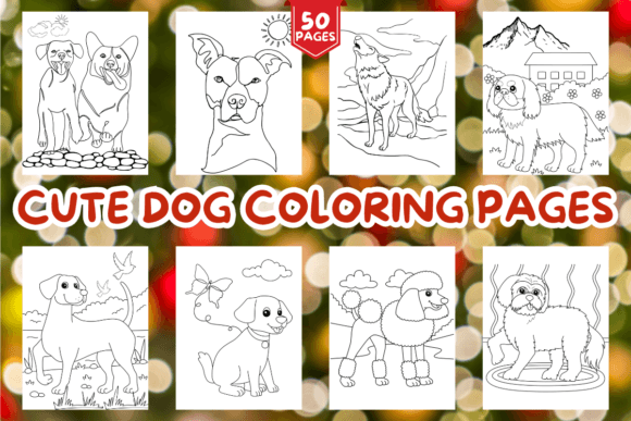Cute Dog Coloring Book Pages for Creative Projects and Personal Use
