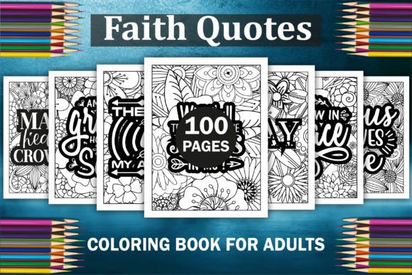 Exploring the Faith Quotes Coloring Book -kdp