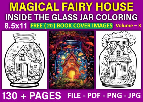 Fairy House Inside Glass Jar Coloring: A Creative Escape for Adults