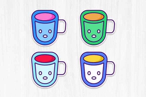 Tee Cup Vector Stickers Design: A Versatile Creative Tool for Modern Designers