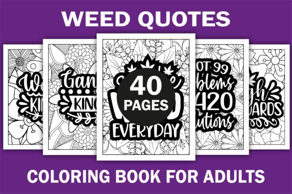 Weed Quotes Coloring Book - KDP